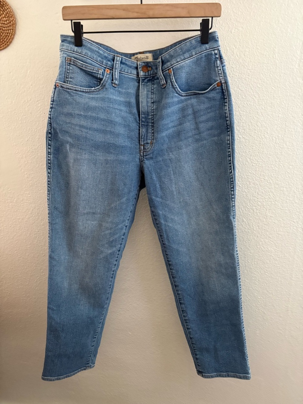 Madewell “curvy stovepipe” jeans
